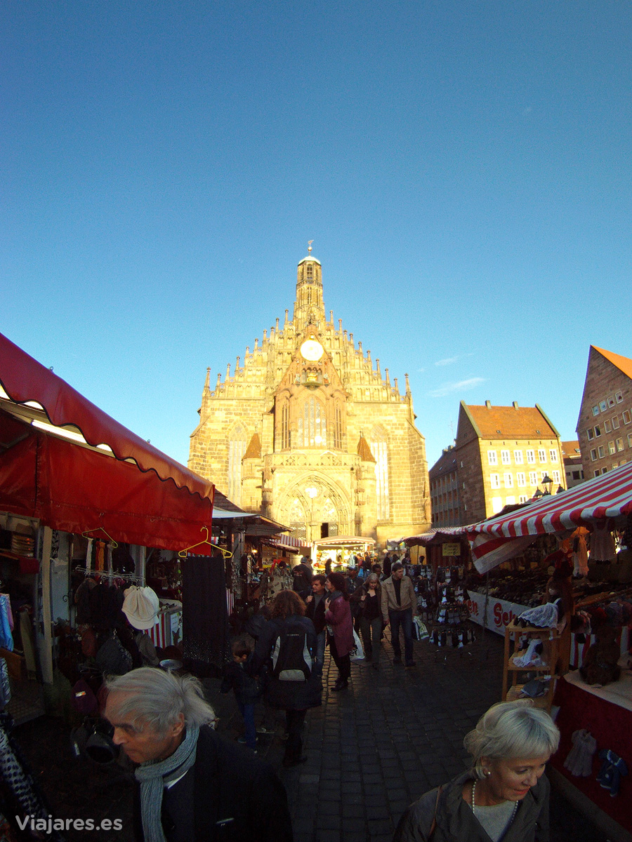 Mercado típico en Núremberg