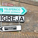 Indicaciones a la salida del Teleférico en Funchal